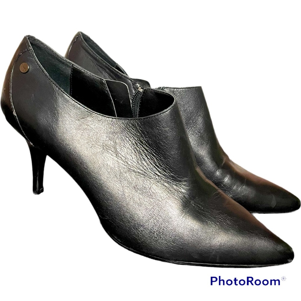 Calvin Klein “Nevah” high-heeled ankle booties